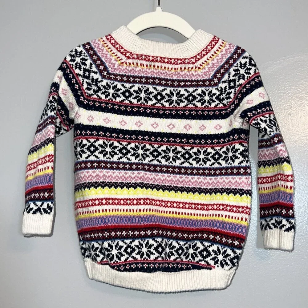 Set of 2 Old Navy Girl's Fair Isle Raglan Pullover Sweaters Size 2T - Picture 8 of 8